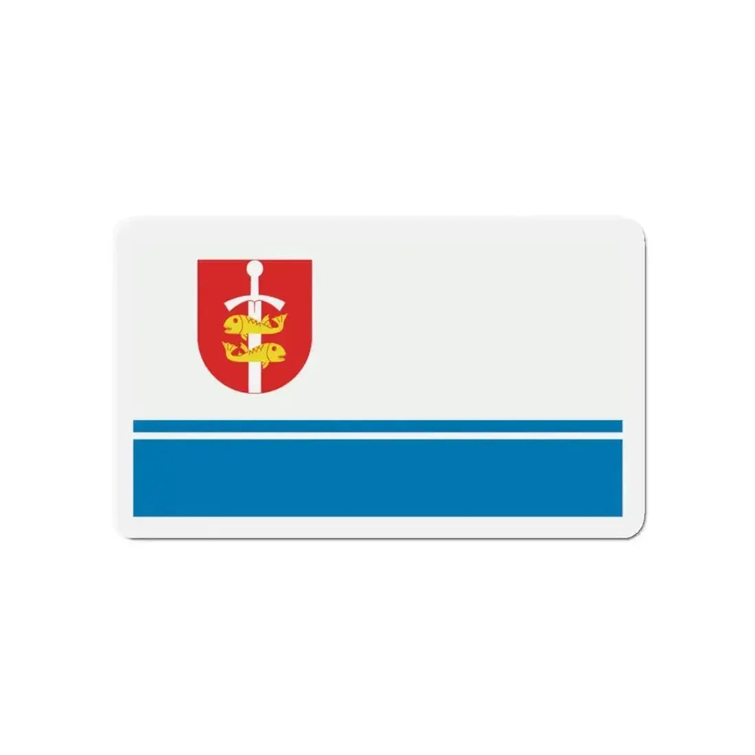 Flag of Gdynia Poland - Refrigerator Magnet - The Sticker Space