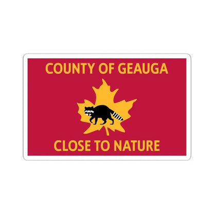 Flag of Geauga County Ohio 1978 (United States) STICKER Vinyl Kiss-Cut Decal 3 Inch White - The Sticker Space