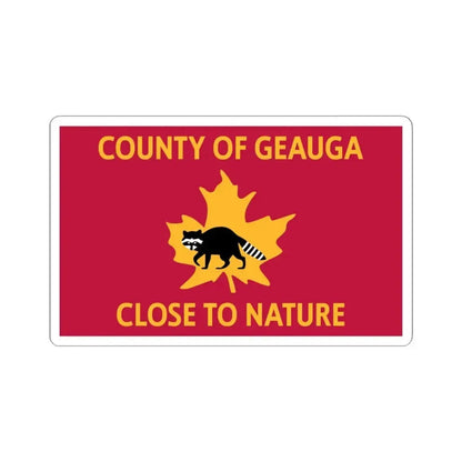 Flag of Geauga County Ohio 1978 (United States) STICKER Vinyl Kiss-Cut Decal 6 Inch White - The Sticker Space
