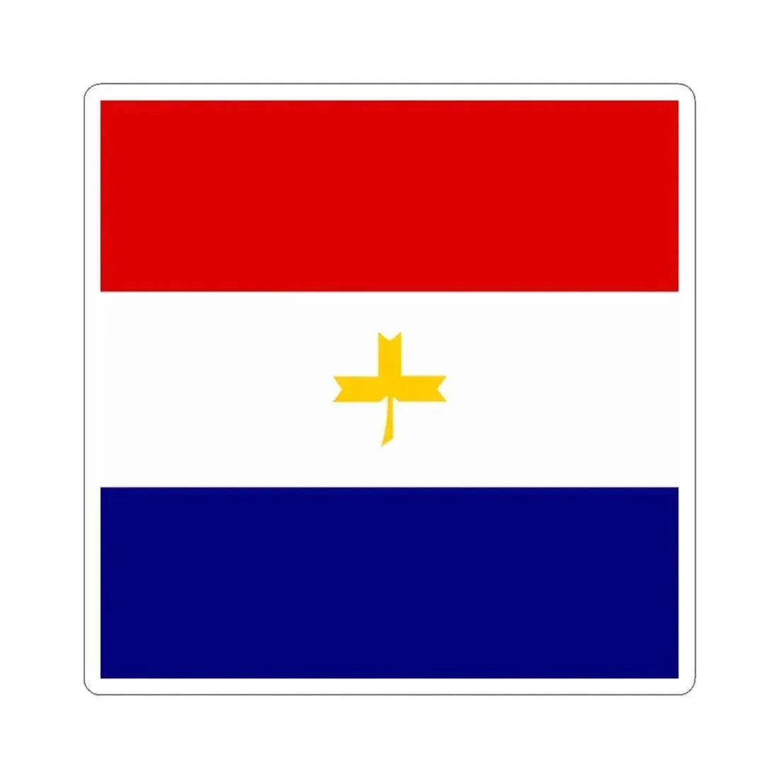 Flag of General in Independent State of Croatia (Croatia) STICKER Vinyl Kiss-Cut Decal 3 Inch White - The Sticker Space