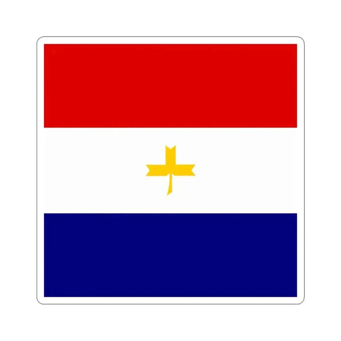 Flag of General in Independent State of Croatia (Croatia) STICKER Vinyl Kiss-Cut Decal 4 Inch White - The Sticker Space