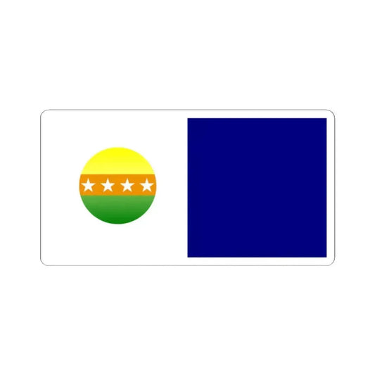 Flag of General Villamil (Ecuador) STICKER Vinyl Kiss-Cut Decal 2 Inch White - The Sticker Space