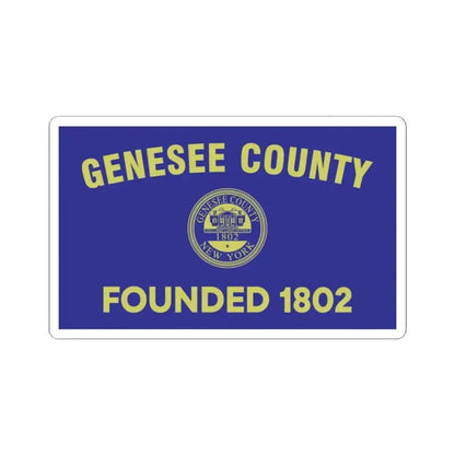 Flag of Genesee County New York (United States) STICKER Vinyl Kiss-Cut Decal 2 Inch White - The Sticker Space