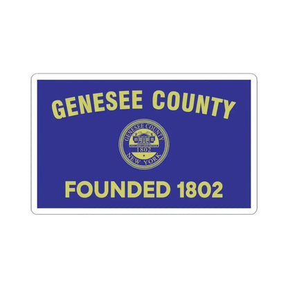 Flag of Genesee County New York (United States) STICKER Vinyl Kiss-Cut Decal 3 Inch White - The Sticker Space