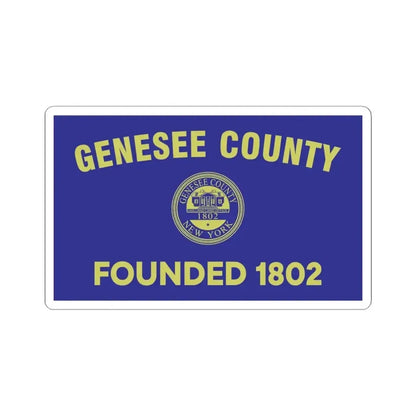 Flag of Genesee County New York (United States) STICKER Vinyl Kiss-Cut Decal 6 Inch White - The Sticker Space