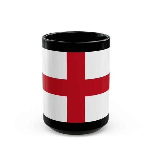 Flag of Genoa Italy - Black Coffee Mug-15oz-The Sticker Space