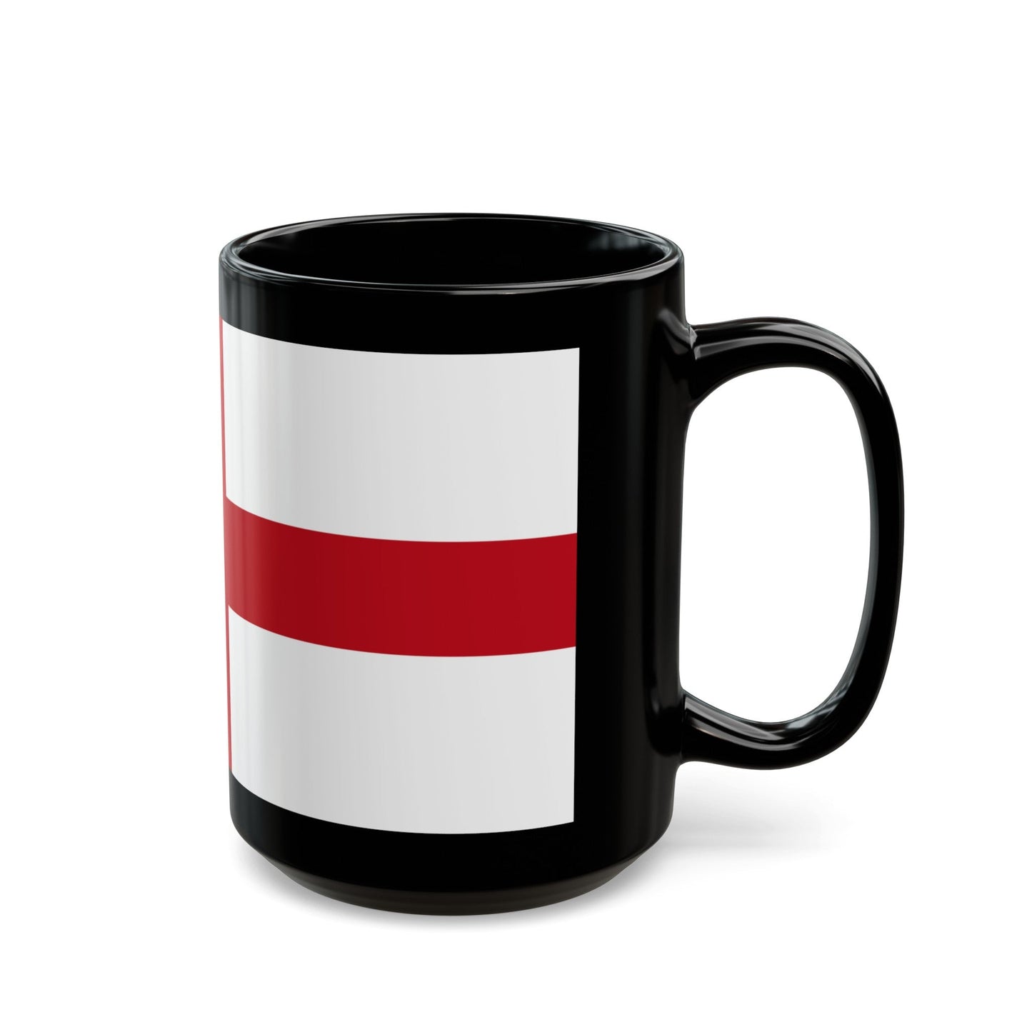 Flag of Genoa Italy - Black Coffee Mug-The Sticker Space