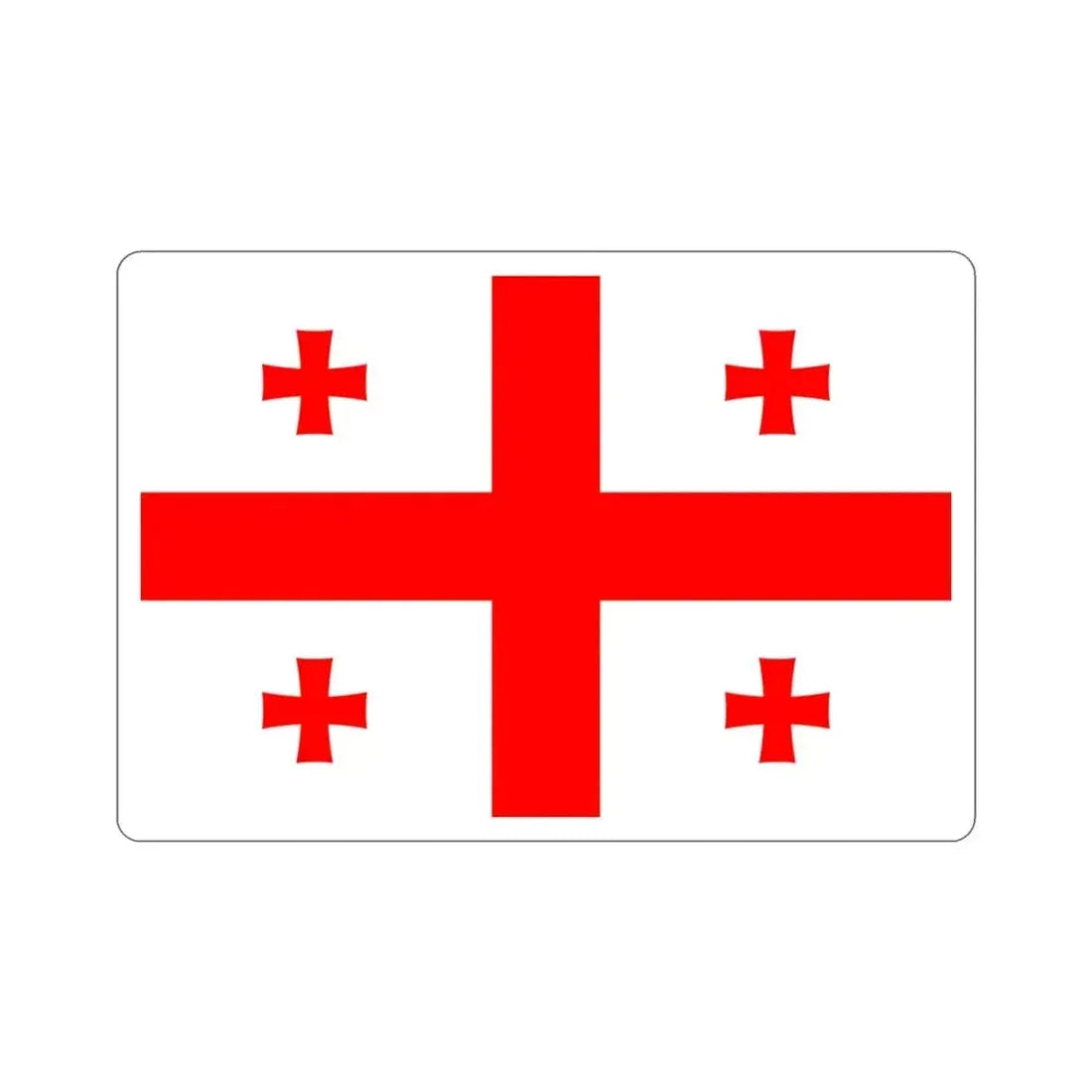 Flag of Georgia STICKER Vinyl Die-Cut Decal 3 Inch - The Sticker Space