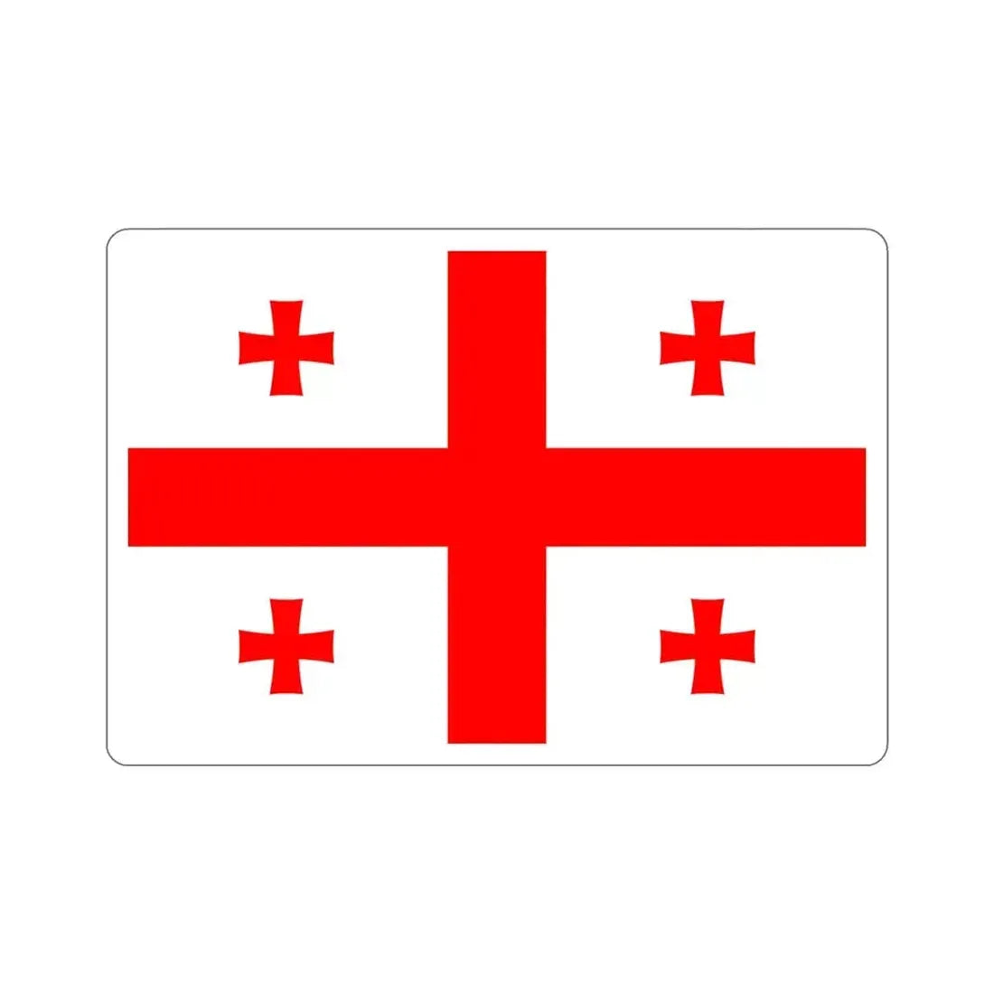 Flag of Georgia STICKER Vinyl Die-Cut Decal 4 Inch - The Sticker Space