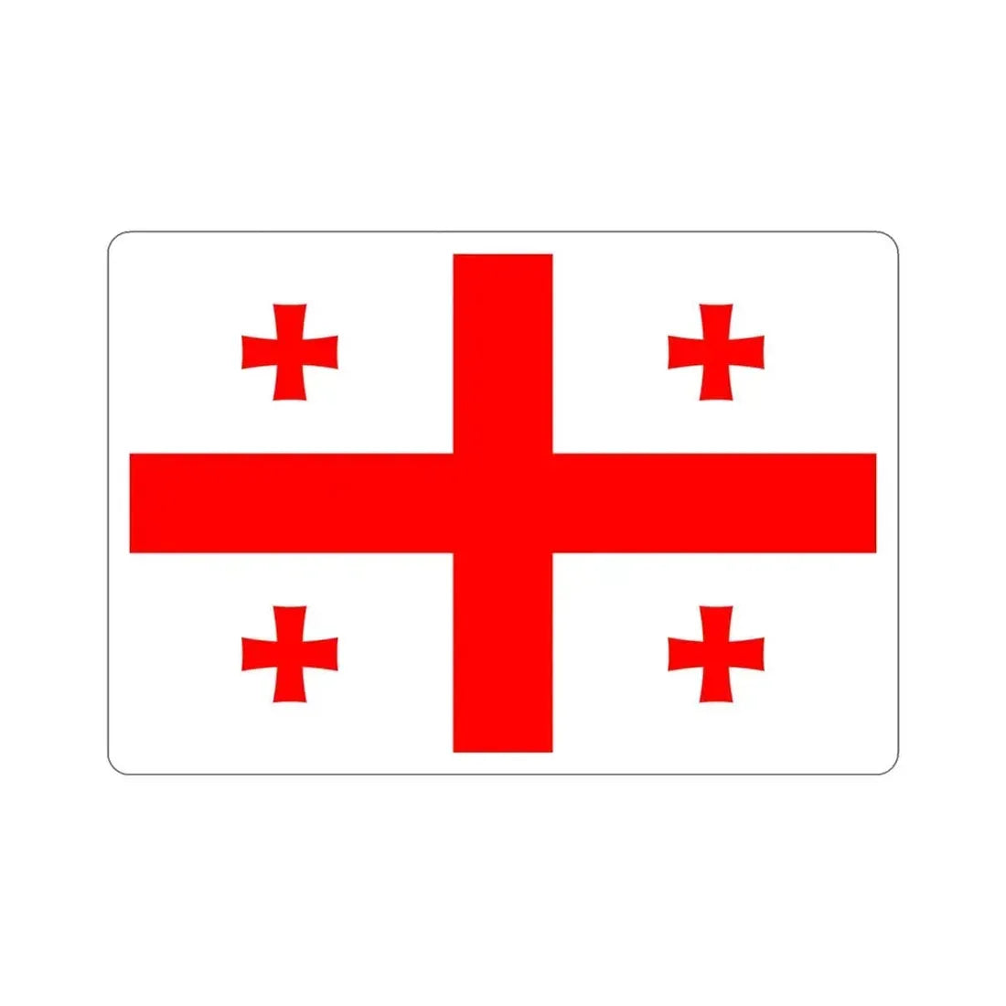 Flag of Georgia STICKER Vinyl Die-Cut Decal 5 Inch - The Sticker Space