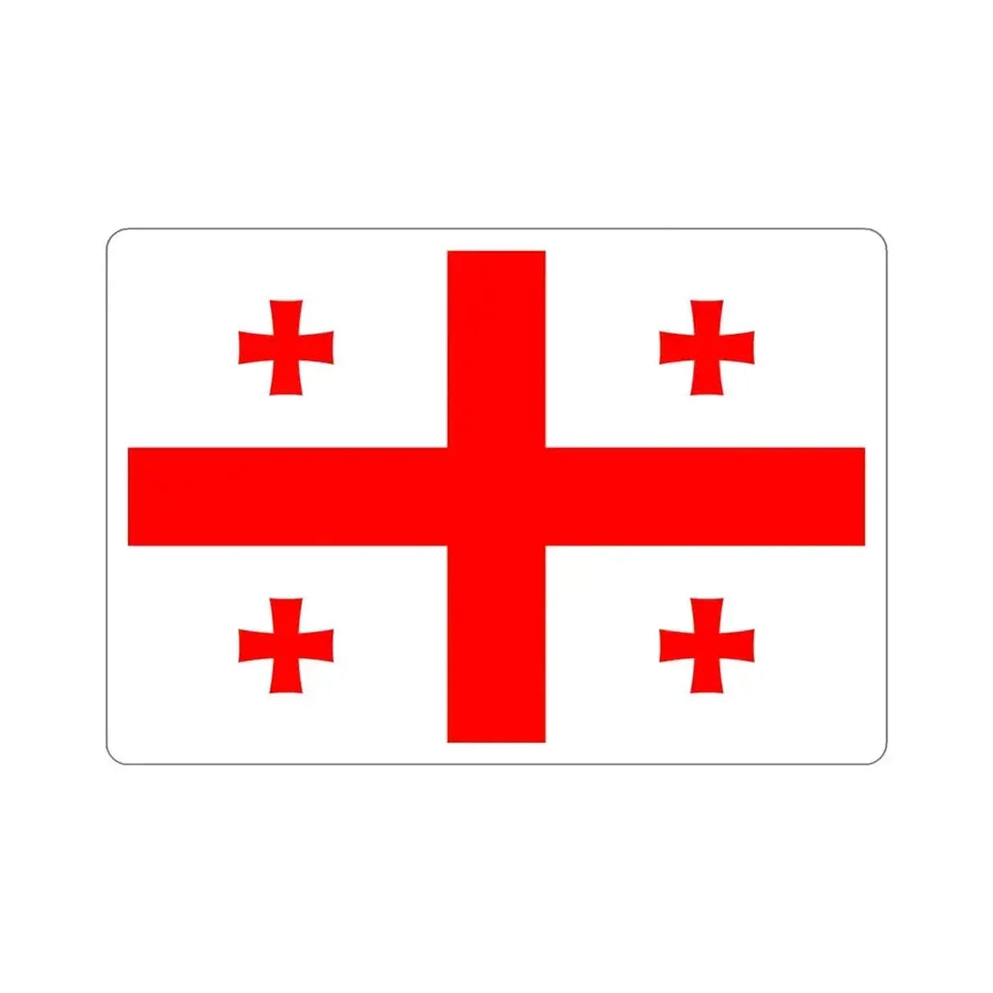 Flag of Georgia STICKER Vinyl Die-Cut Decal 6 Inch - The Sticker Space