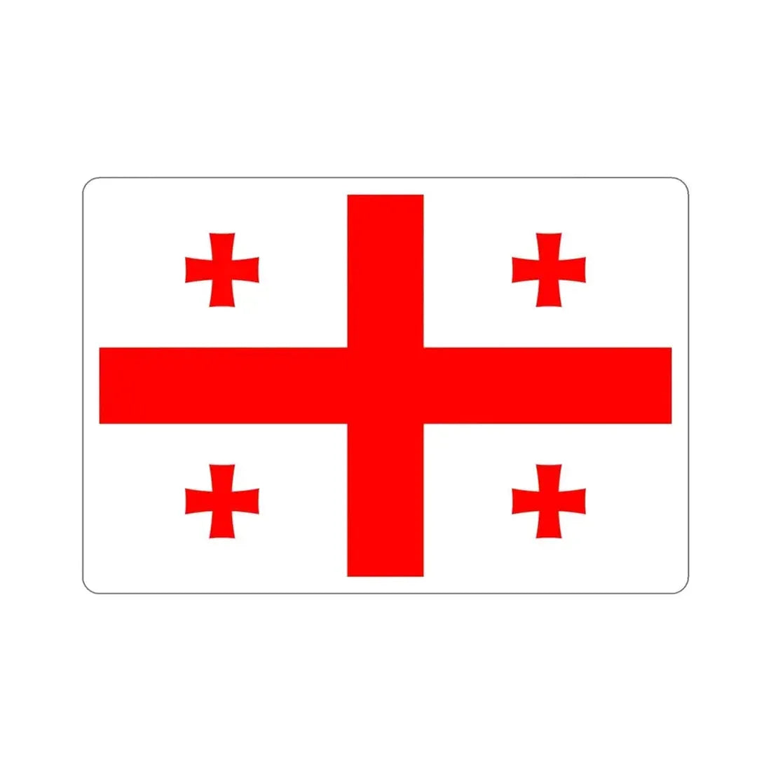 Flag of Georgia STICKER Vinyl Die-Cut Decal - The Sticker Space