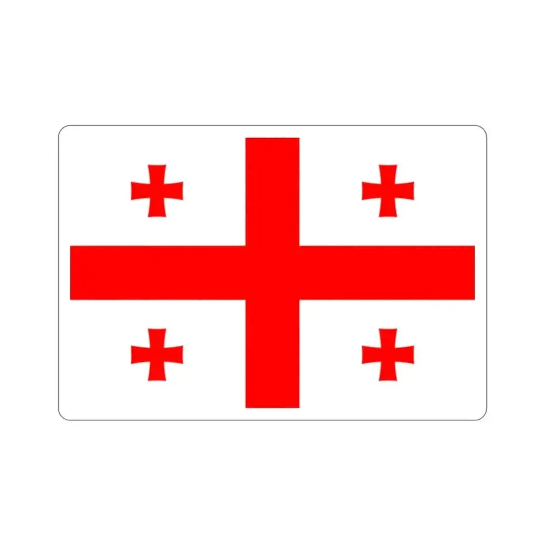 Flag of Georgia STICKER Vinyl Die-Cut Decal - The Sticker Space