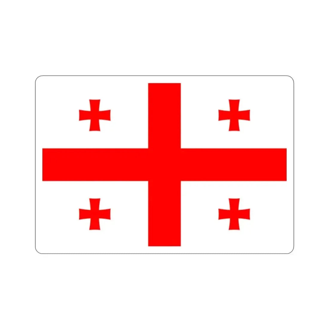 Flag of Georgia STICKER Vinyl Die-Cut Decal - The Sticker Space