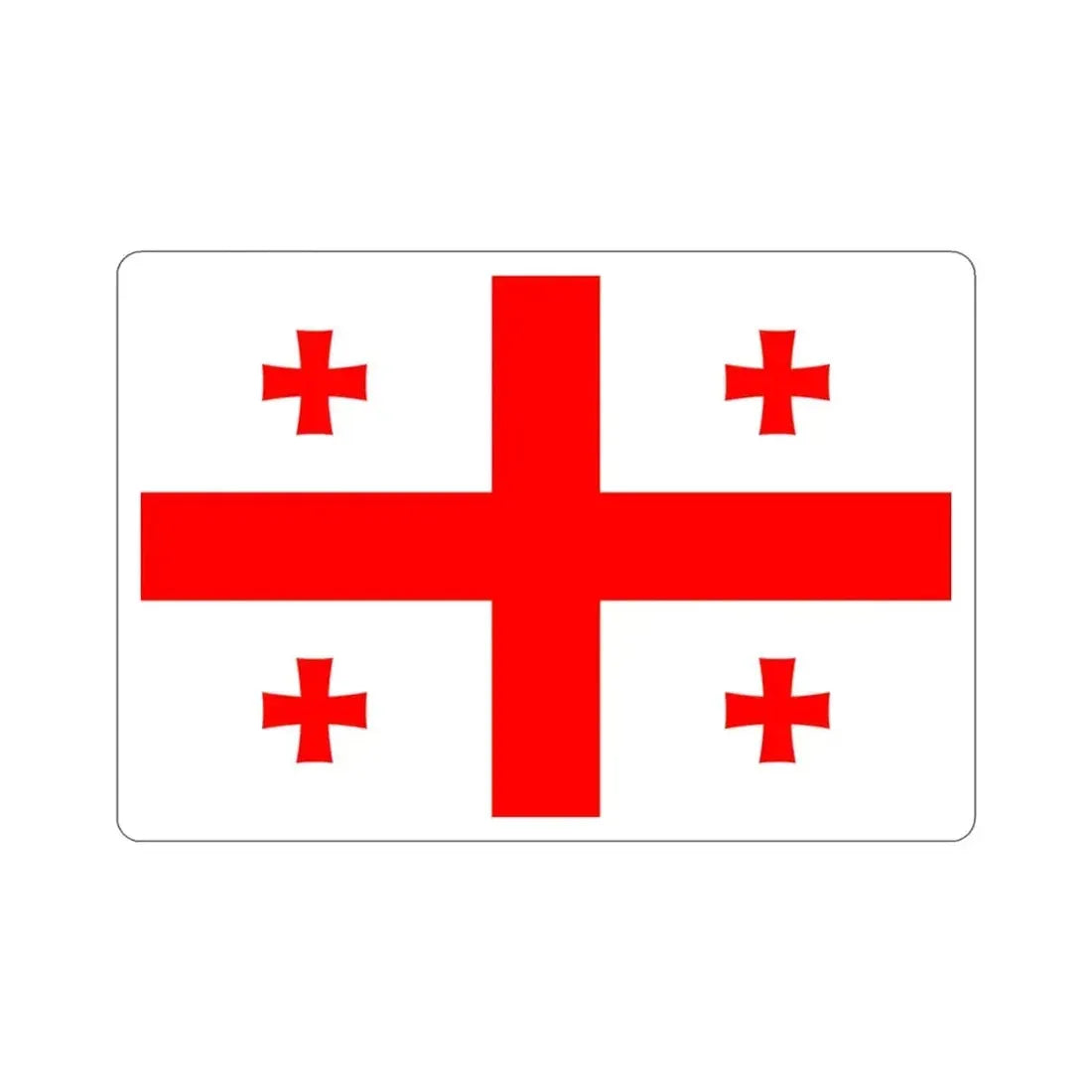 Flag of Georgia STICKER Vinyl Die-Cut Decal - The Sticker Space