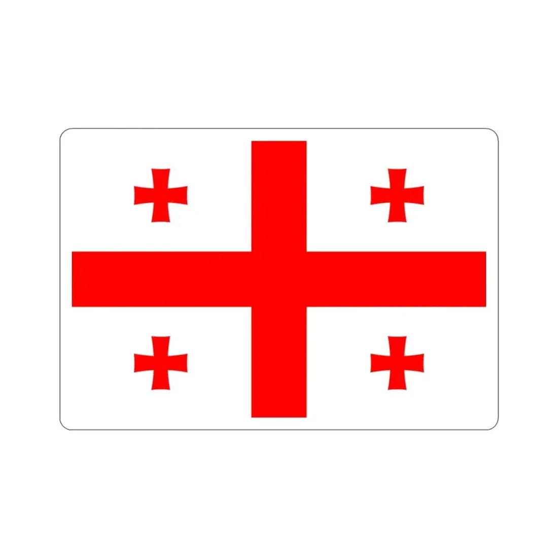 Flag of Georgia STICKER Vinyl Die-Cut Decal - The Sticker Space