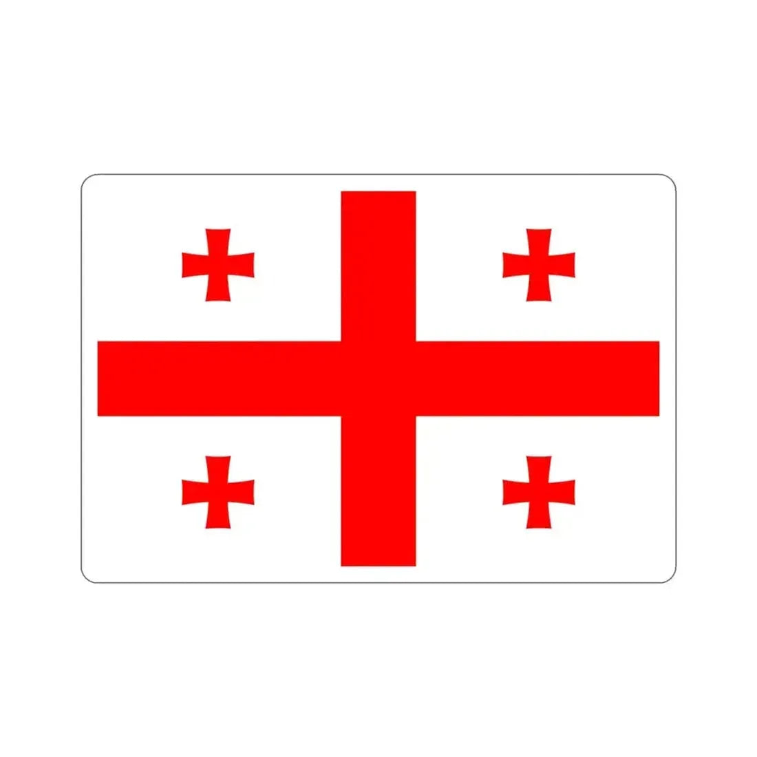 Flag of Georgia STICKER Vinyl Die-Cut Decal - The Sticker Space