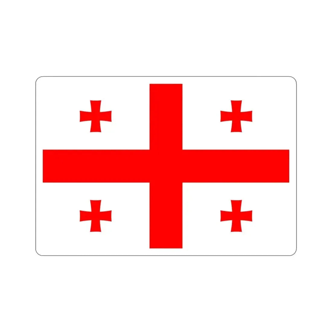 Flag of Georgia STICKER Vinyl Die-Cut Decal - The Sticker Space