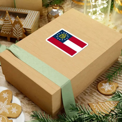 Flag of Georgia U.S. state 3-2 (United States) STICKER Vinyl Kiss-Cut Decal - The Sticker Space