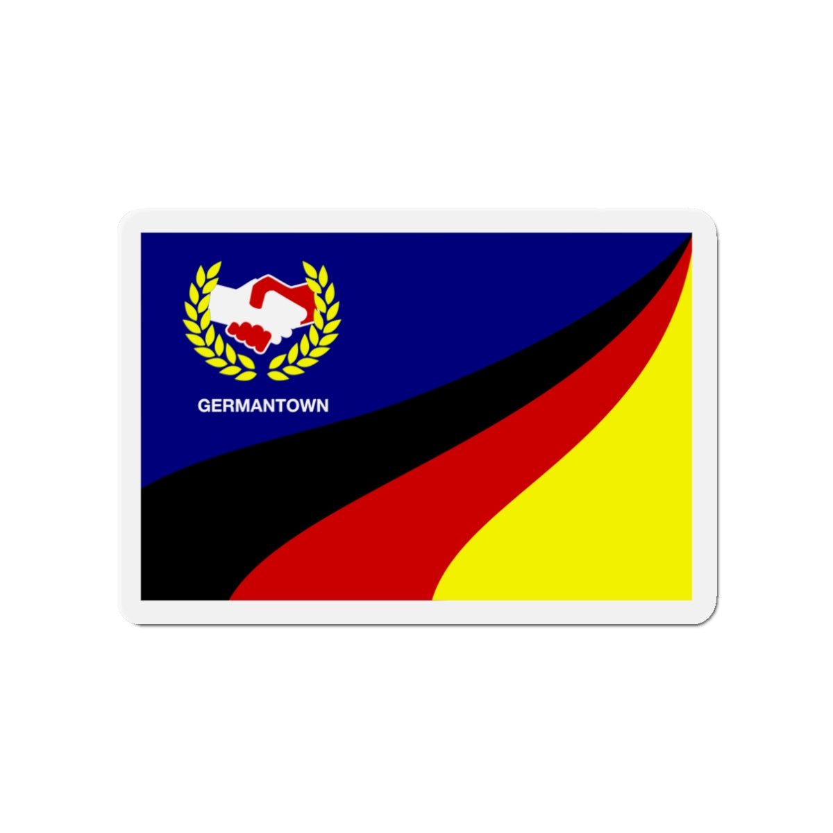 Flag of Germantown Ohio - Die-Cut Magnet-3" x 3"-The Sticker Space