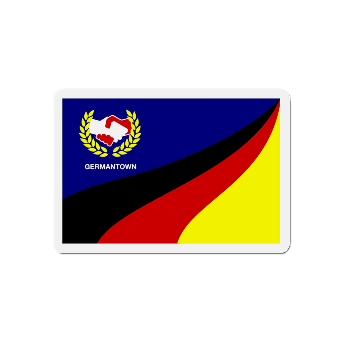 Flag of Germantown Ohio - Die-Cut Magnet-5" x 5"-The Sticker Space