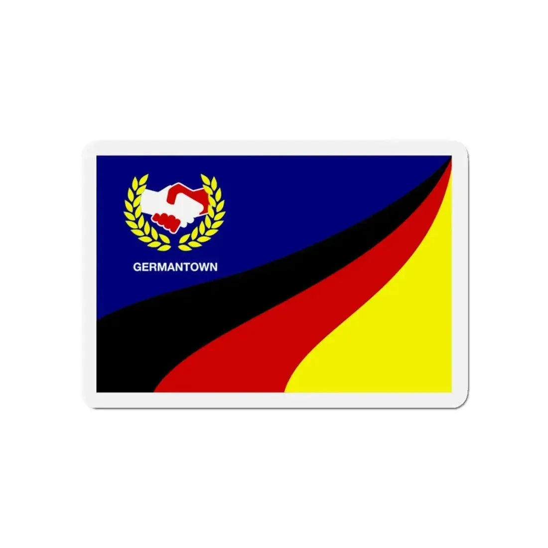 Flag of Germantown Ohio - Refrigerator Magnet 4 Inch - The Sticker Space