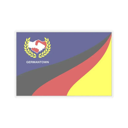 Flag of Germantown, Ohio - STICKER Vinyl Kiss-Cut Decal 2 Inch Transparent - The Sticker Space