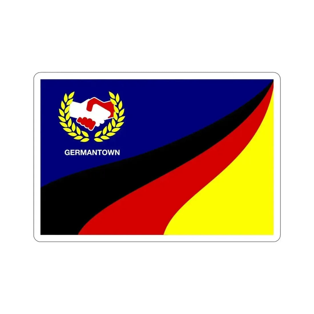 Flag of Germantown Ohio USA STICKER Vinyl Die-Cut Decal 4 Inch - The Sticker Space