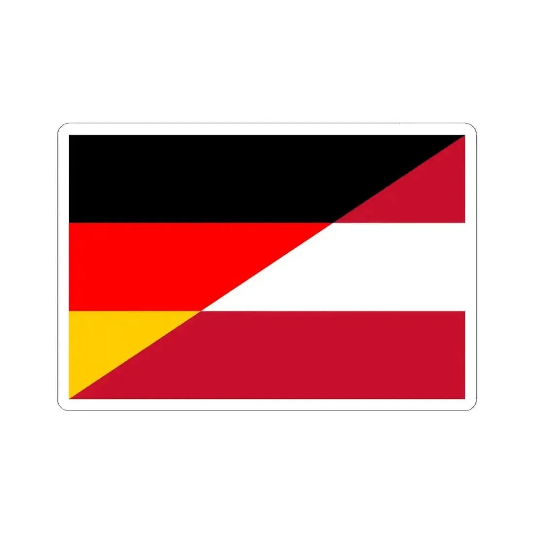 Flag of Germany and Austria (Austria) STICKER Vinyl Kiss-Cut Decal 6 Inch White - The Sticker Space
