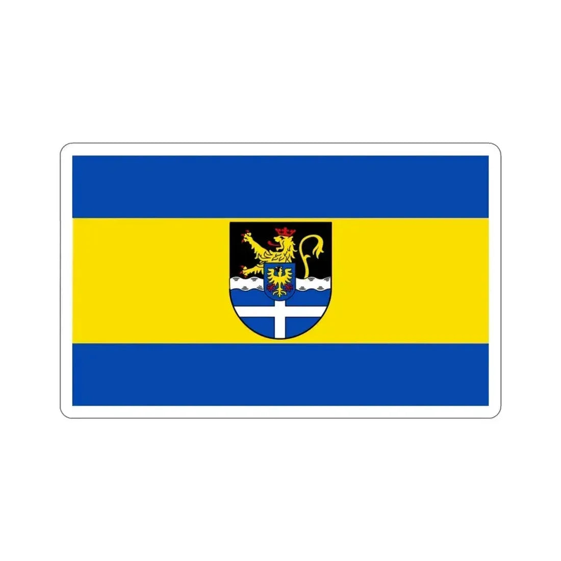 Flag of Germersheim Germany STICKER Vinyl Die-Cut Decal 3 Inch - The Sticker Space