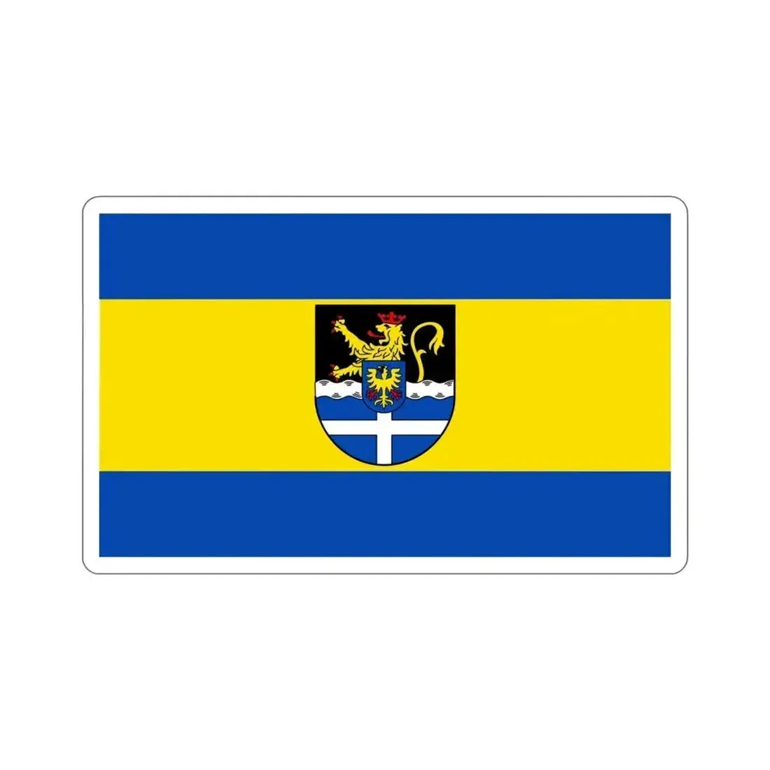 Flag of Germersheim Germany STICKER Vinyl Die-Cut Decal 4 Inch - The Sticker Space