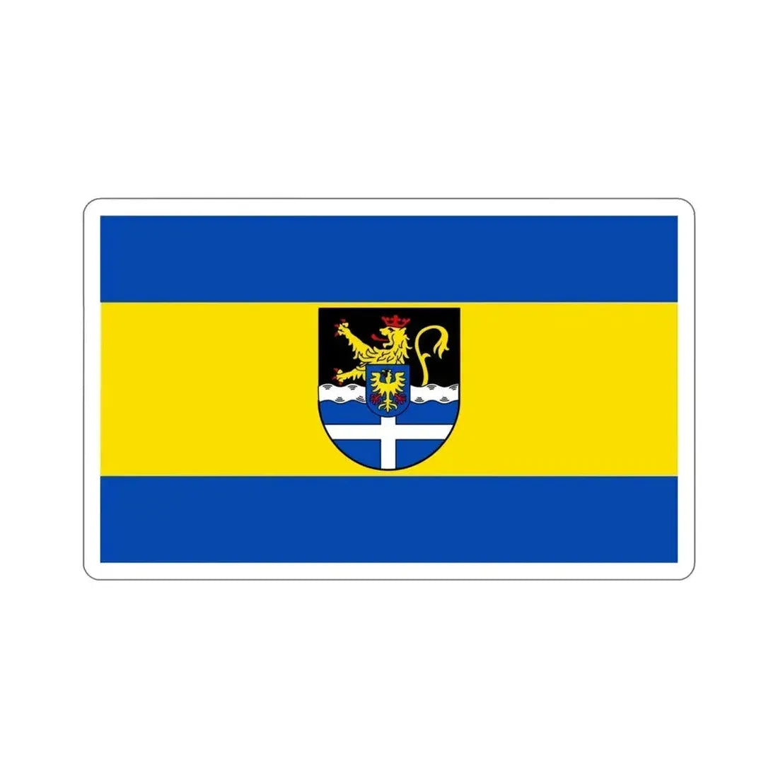 Flag of Germersheim Germany STICKER Vinyl Die-Cut Decal 4 Inch - The Sticker Space