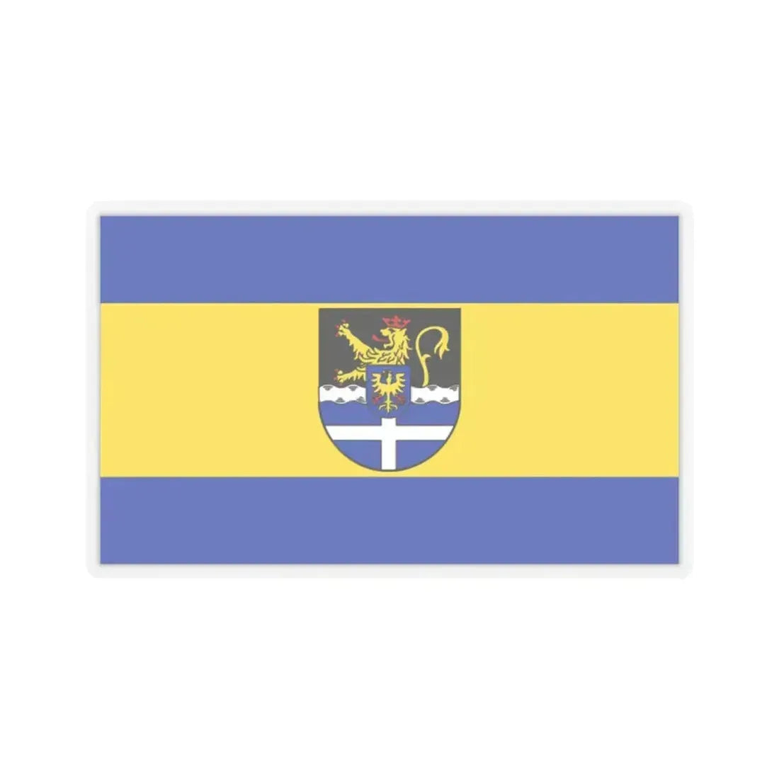 Flag of Germersheim Germany - STICKER Vinyl Kiss-Cut Decal 2 Inch Transparent - The Sticker Space