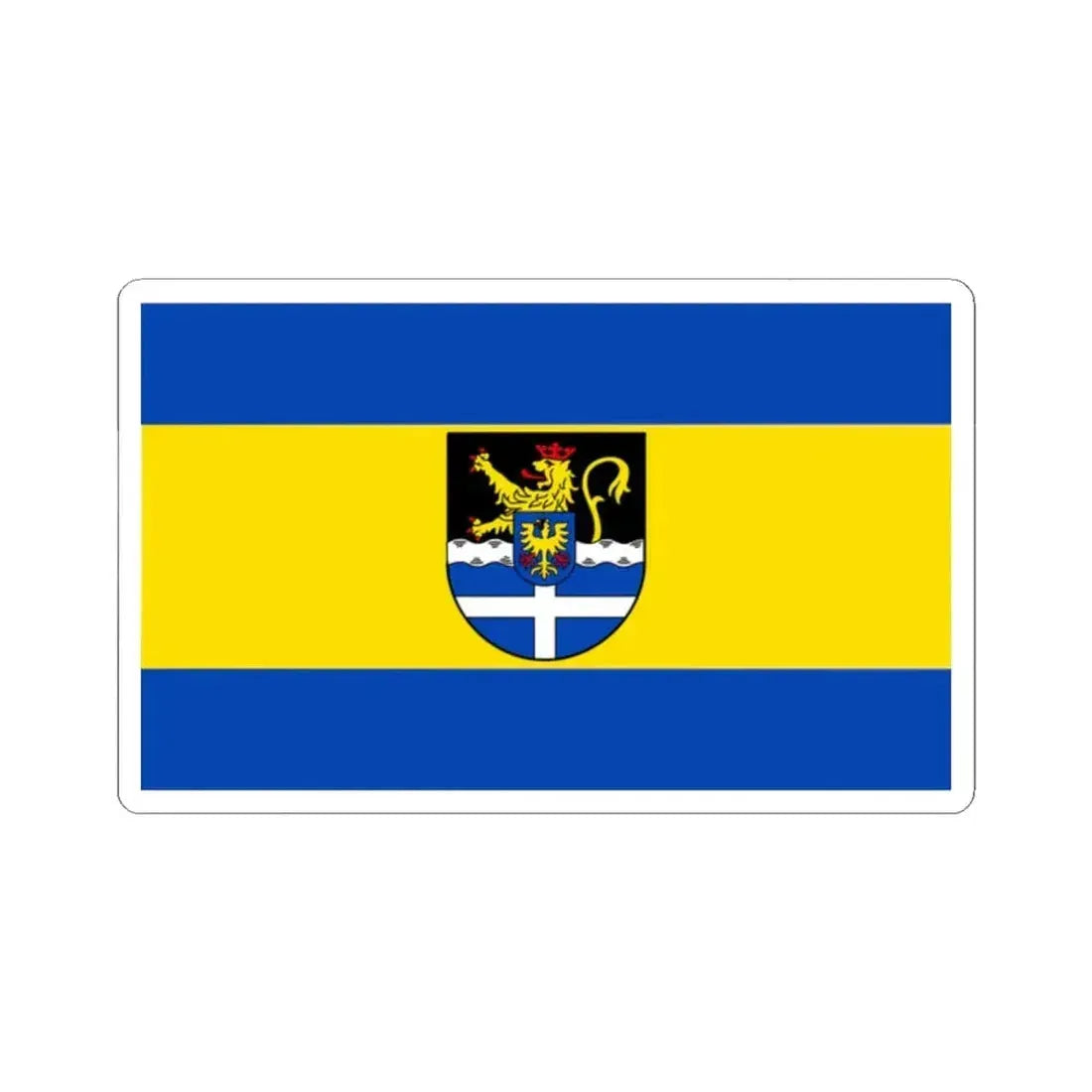Flag of Germersheim Germany - STICKER Vinyl Kiss-Cut Decal 2 Inch White - The Sticker Space