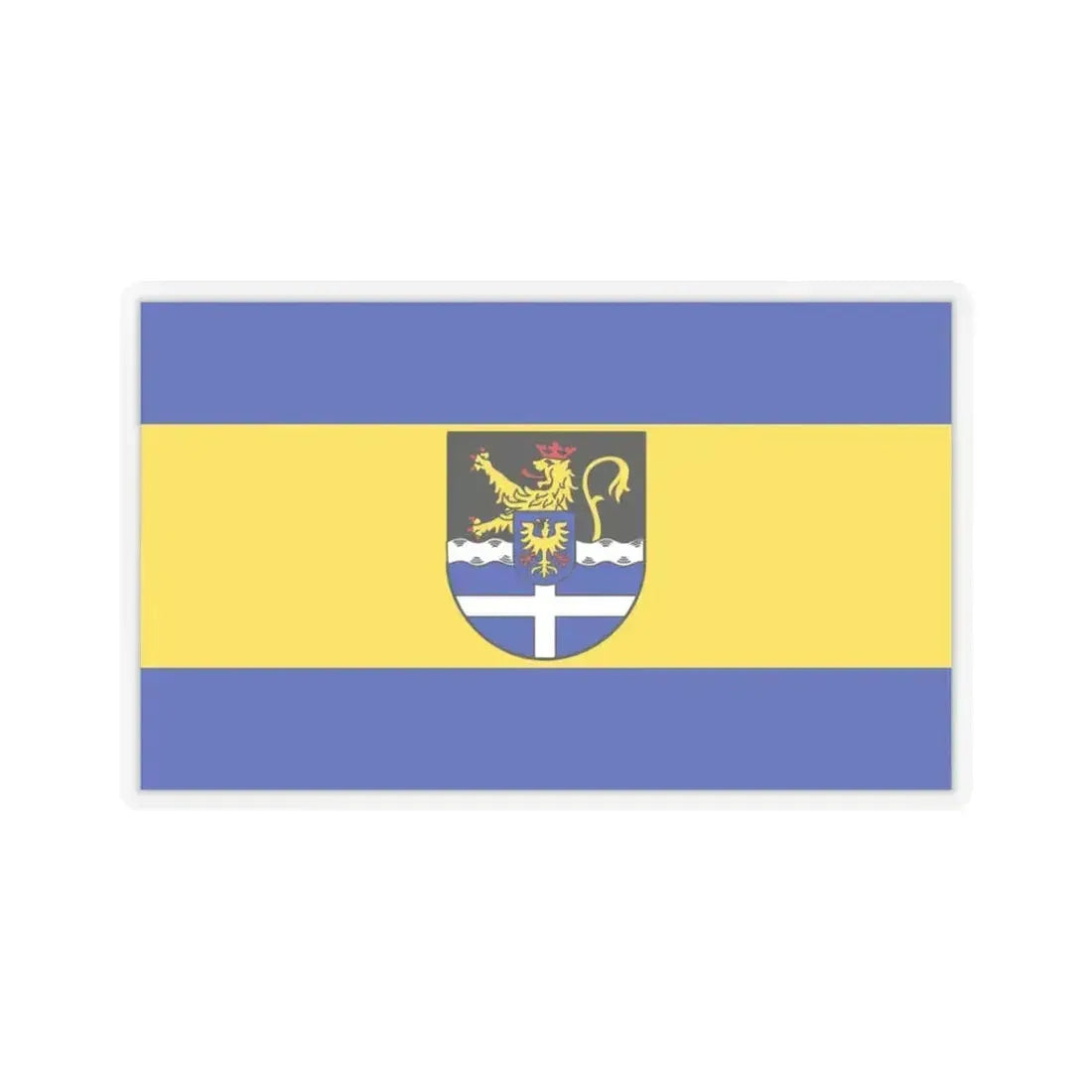 Flag of Germersheim Germany - STICKER Vinyl Kiss-Cut Decal 3 Inch Transparent - The Sticker Space