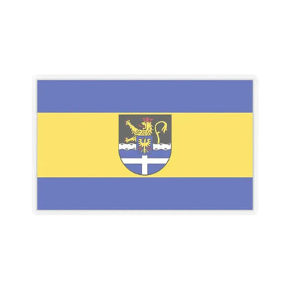 Flag of Germersheim Germany - STICKER Vinyl Kiss-Cut Decal 3 Inch Transparent - The Sticker Space