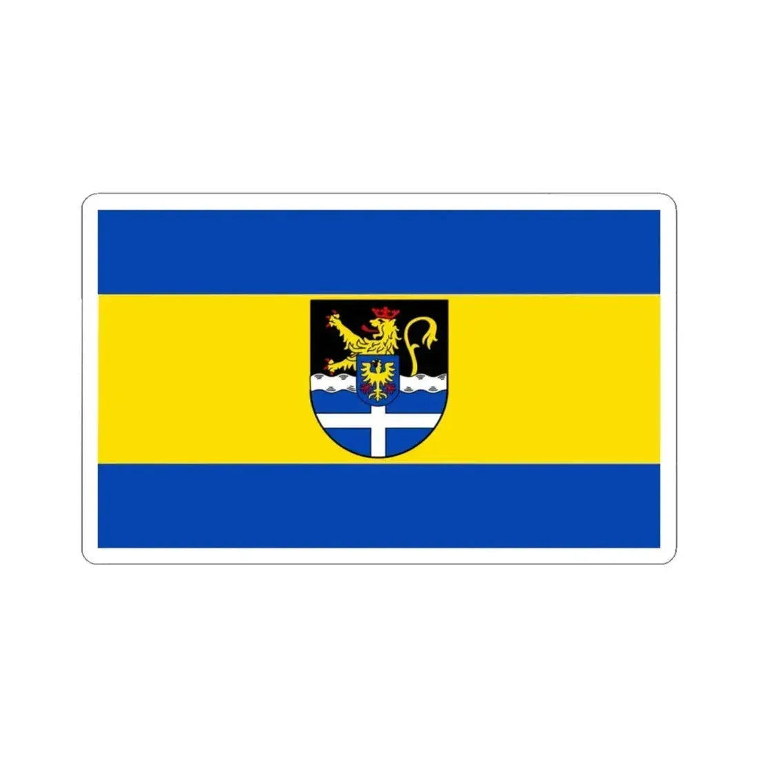 Flag of Germersheim Germany - STICKER Vinyl Kiss-Cut Decal 3 Inch White - The Sticker Space