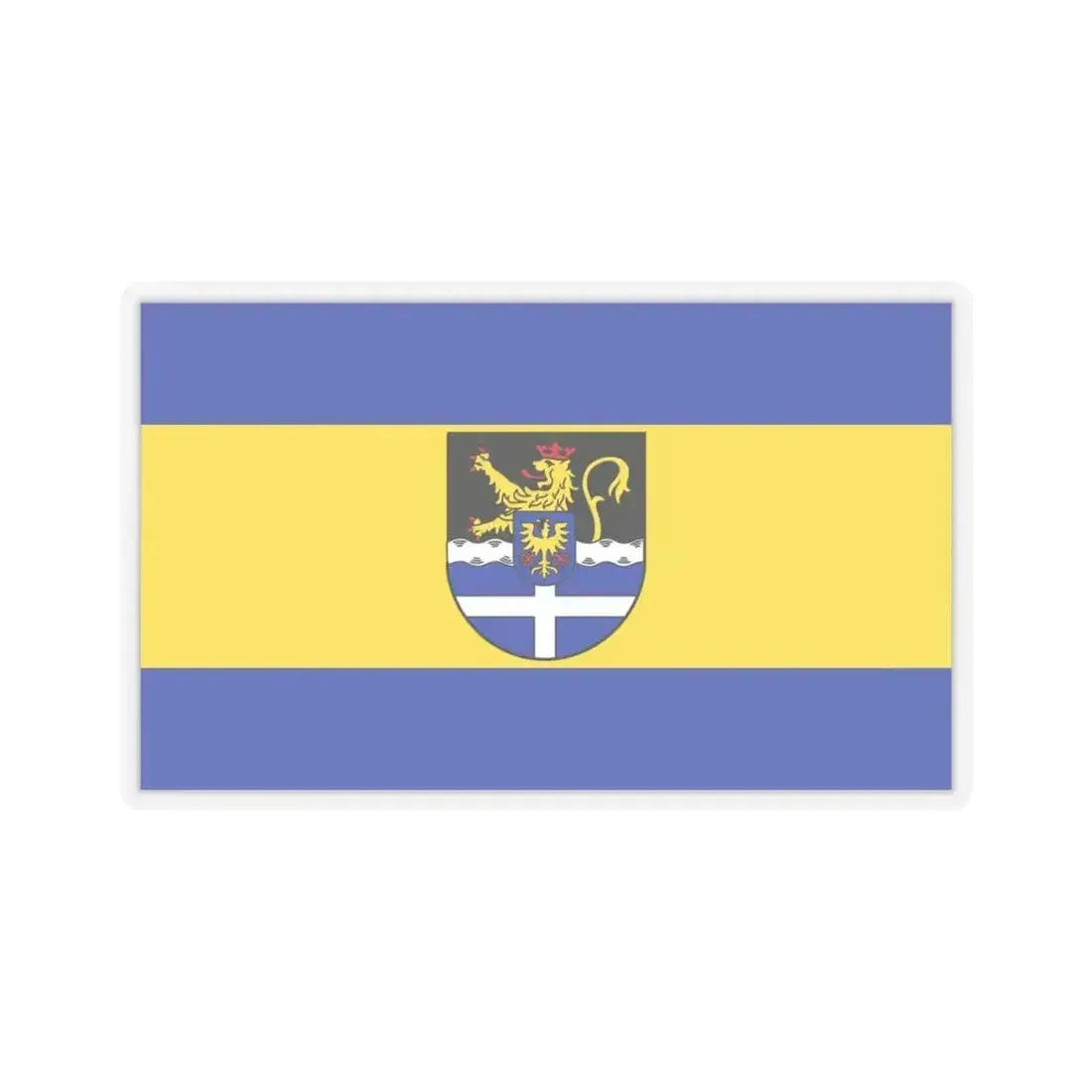 Flag of Germersheim Germany - STICKER Vinyl Kiss-Cut Decal 4 Inch Transparent - The Sticker Space