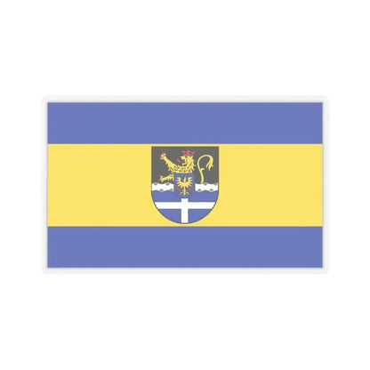 Flag of Germersheim Germany - STICKER Vinyl Kiss-Cut Decal 4 Inch Transparent - The Sticker Space
