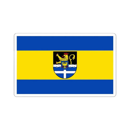 Flag of Germersheim Germany - STICKER Vinyl Kiss-Cut Decal 4 Inch White - The Sticker Space