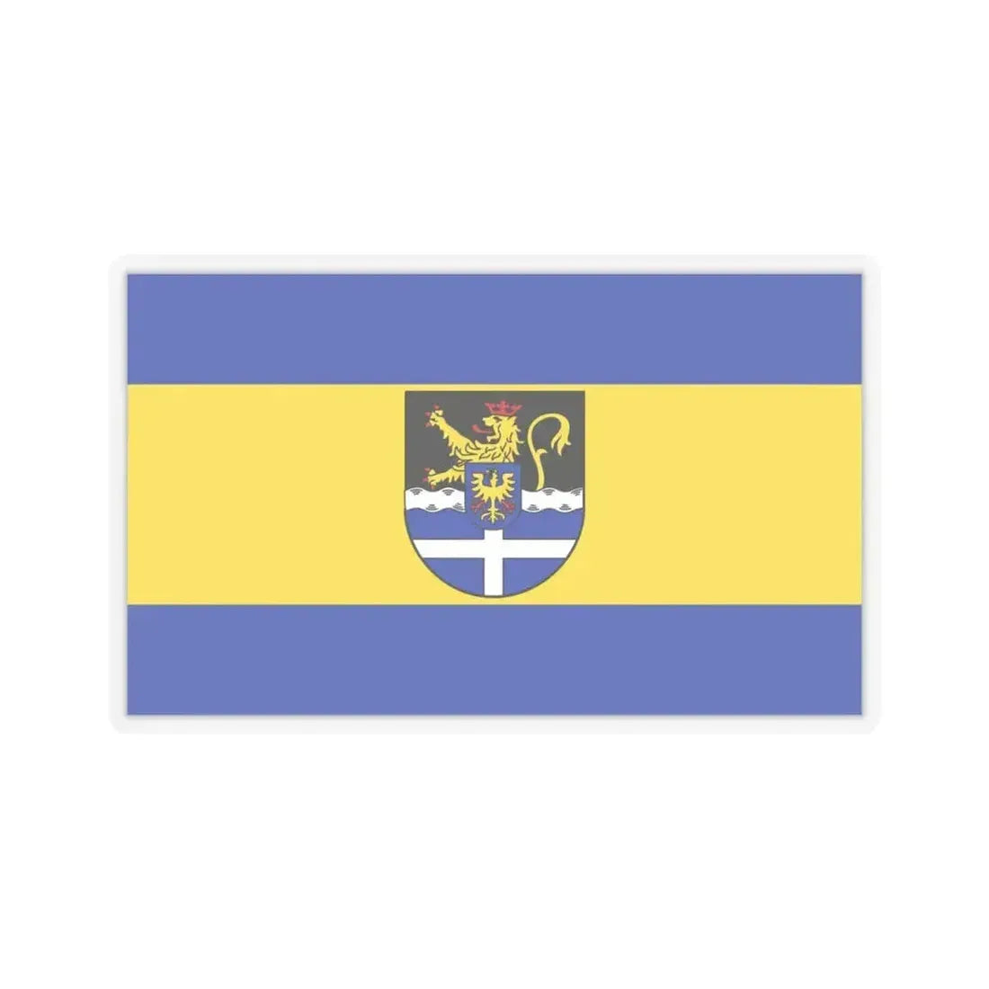 Flag of Germersheim Germany - STICKER Vinyl Kiss-Cut Decal 6 Inch Transparent - The Sticker Space