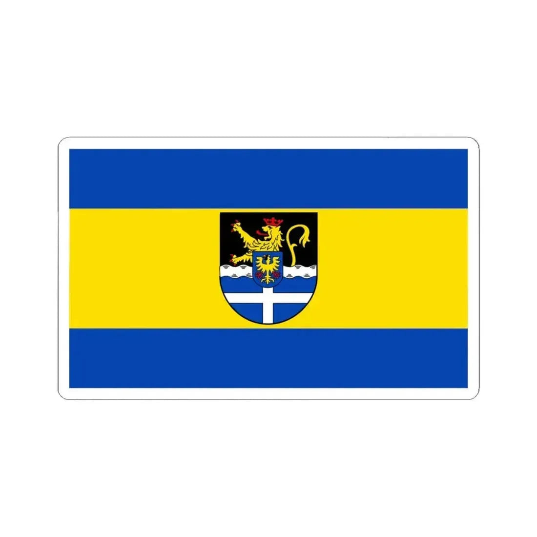 Flag of Germersheim Germany - STICKER Vinyl Kiss-Cut Decal 6 Inch White - The Sticker Space