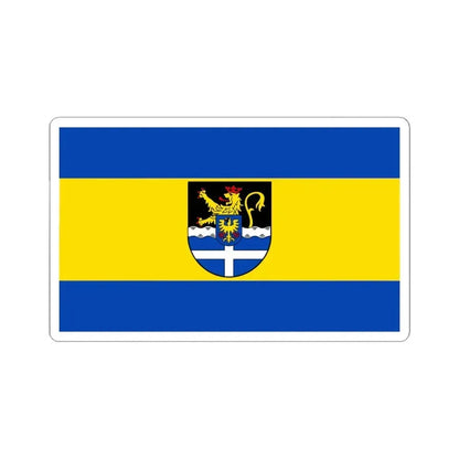 Flag of Germersheim Germany - STICKER Vinyl Kiss-Cut Decal 6 Inch White - The Sticker Space