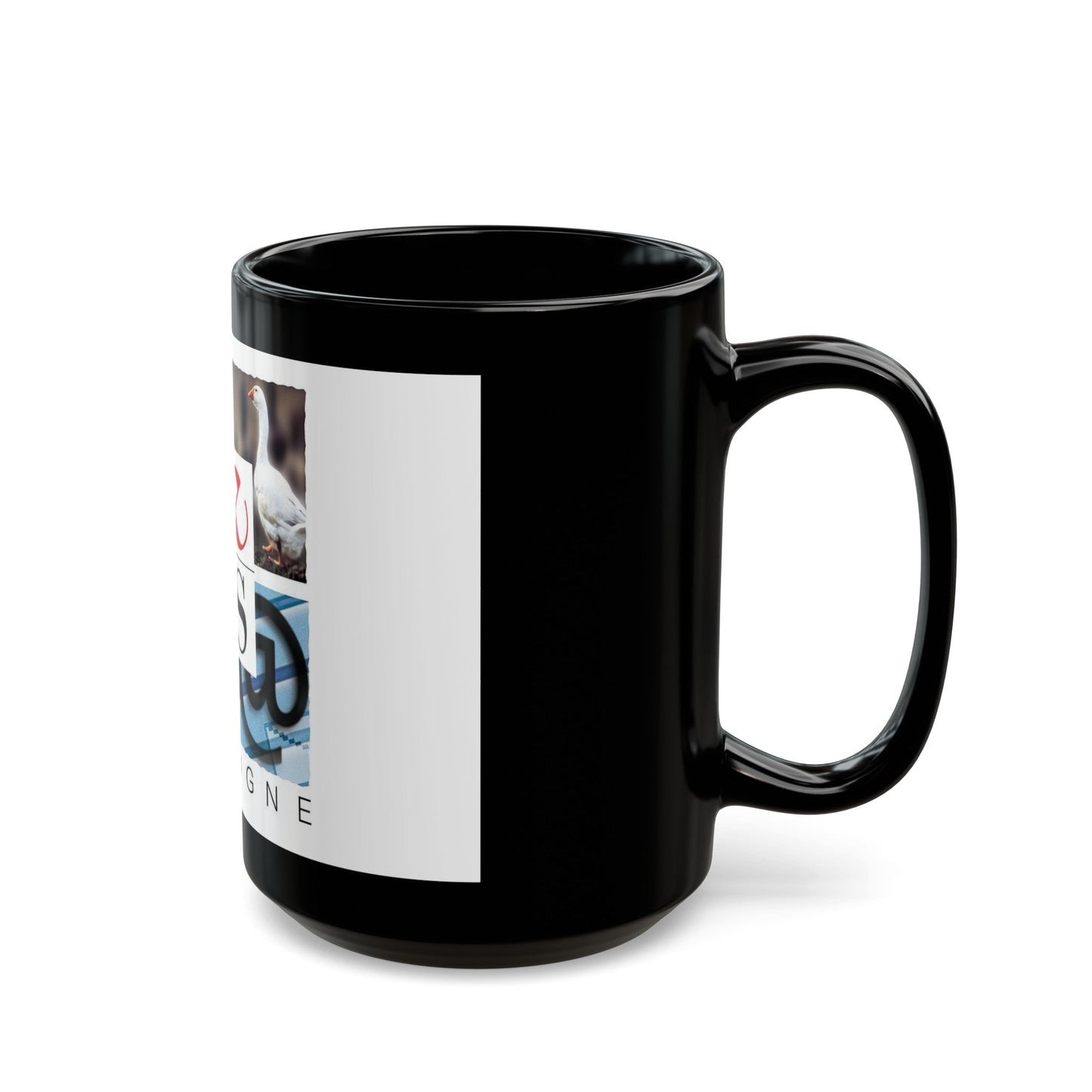 Flag of Gers France - Black Coffee Mug-The Sticker Space