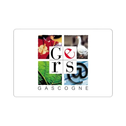 Flag of Gers France - STICKER Vinyl Kiss-Cut Decal 2 Inch White - The Sticker Space