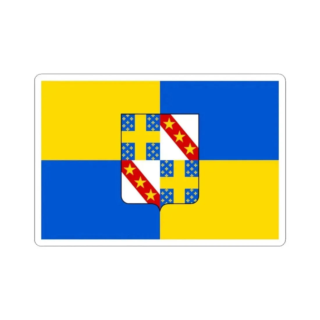 Flag of Gesves (Belgium) STICKER Vinyl Kiss-Cut Decal 3 Inch White - The Sticker Space