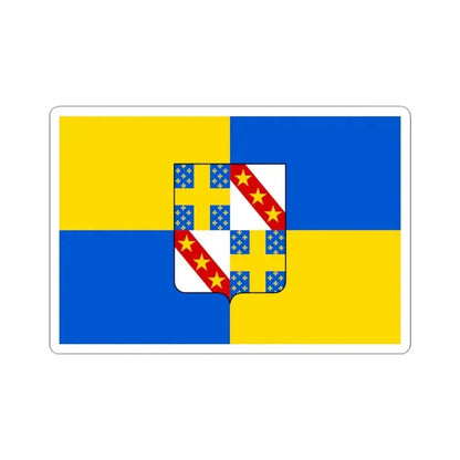 Flag of Gesves (Belgium) STICKER Vinyl Kiss-Cut Decal 3 Inch White - The Sticker Space