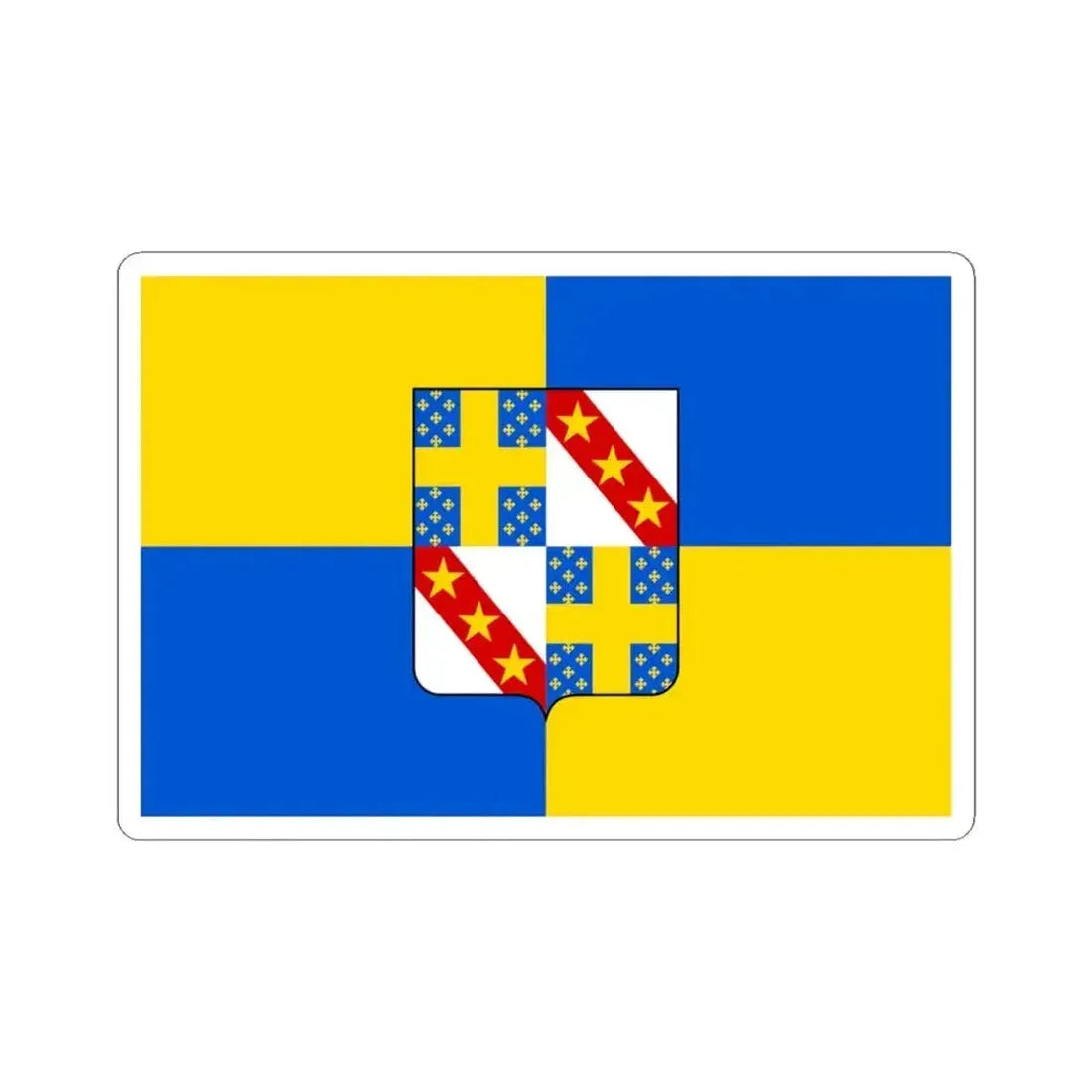 Flag of Gesves (Belgium) STICKER Vinyl Kiss-Cut Decal 4 Inch White - The Sticker Space