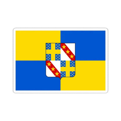 Flag of Gesves (Belgium) STICKER Vinyl Kiss-Cut Decal 4 Inch White - The Sticker Space