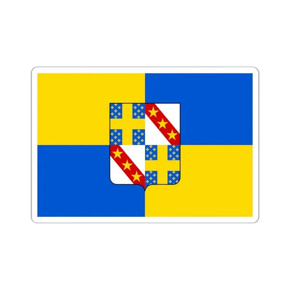 Flag of Gesves (Belgium) STICKER Vinyl Kiss-Cut Decal 6 Inch White - The Sticker Space